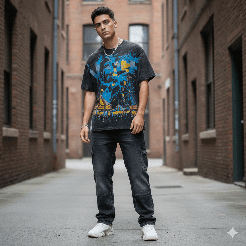 تيشيرت بطبعة حضرية